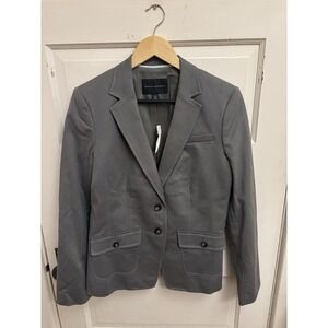 Banana Republic Women's Gray Tailored Two Button Blazer Lined Size 12 $149 NWOT